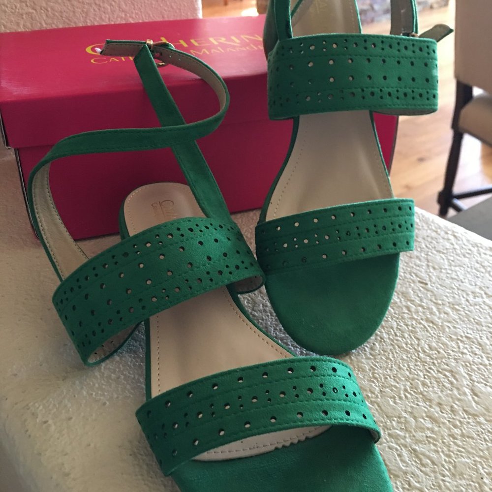 Catherine Malandrino "Honga" Green Suede 8.5